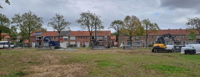 Boringen voor een Warmtepomp project aan de Kapelaan te Oss