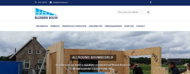 Bloemen Bouw heeft een nieuwe website