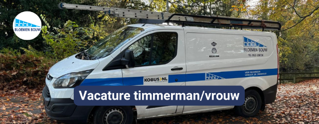 Vacature timmerman/vrouw