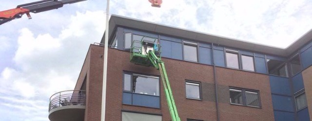 Op grote hoogte klussen in Meppel